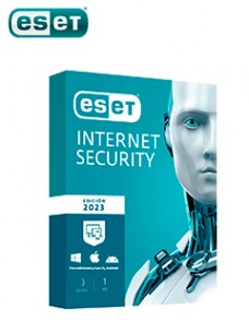 SOFTWARE ESET INTERNET SECURITY EDICION 2023 PARA3 PCS, LICENCIA 1 AÑO.