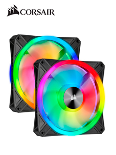 FAN CORSAIR DUAL QL140 RGB, 14CM, 550 - 1250 Â±10%RPM, 6V - 13.2V, PWM CONTROL.FA