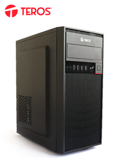 CASE TEROS TE-1313G, MID TOWER, ATX, 450W, NEGRO,USB 3.0 / 2.0, AUDIO.PUERTOS US