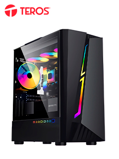 CASE GAMER TEROS TE1172N, MID TOWER, NEGRO, USB 3.0, USB 2.0, AUDIO.PANEL LATERA