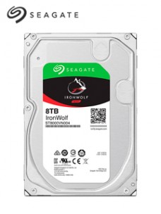 DISCO DURO SEAGATE IRONWOLF NAS ST8000VN004, 8TB,SATA 6GB/S, 7200RPM, 256MB CACHE, 3.