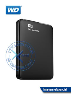 DISCO DURO EXTERNO WESTERN DIGITAL ELEMENTS PORTABLE, 1 TB, USB 3.0, NEGRO.