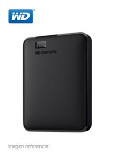 DISCO DURO EXTERNO WESTERN DIGITAL ELEMENTS PORTABLE, 4 TB, USB 3.0, NEGRO.