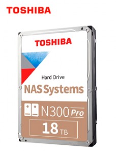 DISCO DURO TOSHIBA N300 PRO NAS, 18TB, SATA 6.0GB/S, 7200RPM, 512MB CACHE, 3.5.