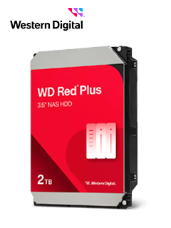 DISCO DURO WESTERN DIGITAL RED PLUS WD20EFPX, 2TB, SATA, 5400RPM, 3.5, CACHE 64MB