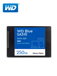 UNIDAD EN ESTADO SOLIDO WESTERN DIGITAL BLUE SA510, 250GB, SATA 6GB/S, 2.5, 7MM.