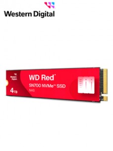 UNIDAD EN ESTADO SÃ³LIDO WESTERN DIGITAL SN700 4TBM.2 2280 D5-M NVME 8GB/S, ROJO