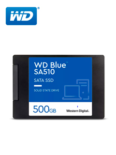 UNIDAD EN ESTADO SOLIDO WESTERN DIGITAL BLUE SA510, 500GB, SATA 6GB/S, 2.5, 7MM.