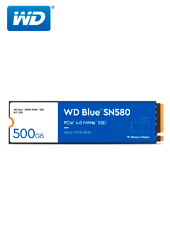 UNIDAD DE ESTADO SOLIDO WESTERN DIGITAL BLUE SN580 NVME 500GB M.2 2280 PCIE GEN4 NVME