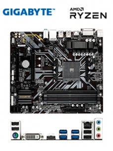 MOTHERBOARD GIGABYTE B450M DS3H V2, AM4, B450, DDR4, SATA 6.0, USB 3.1, VD/SN/NW.