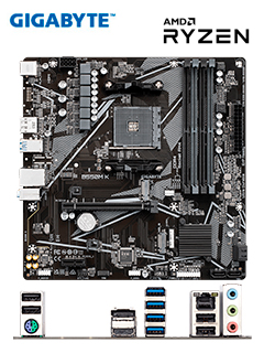 MOTHERBOARD GIGABYTE B550M K (REV. 1.0) CHIPSET AMD B550, SOCKET AM4, MICRO ATXS