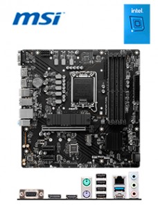 MOTHERBOARD MSI PRO B760M-P DDR4, CHIPSET INTEL B760, LGA1700, HDMI, DP, VGA, MATX.