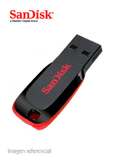 MEMORIA FLASH USB SANDISK CRUZER BLADE , 64GB, USB 2.0, PRESENTACIÃ³N EN COLGADOR.