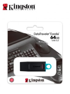 MEMORIA FLASH USB KINGSTON DATATRAVELER EXODIA 64GB, USB 3.2 GEN 1PRESENTACIÓN E