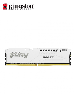 MEMORIA DIMM KINGSTON FURY BEAST WHITE, 16GB DDR5-5200MHZ PC5-41600, CL40, 1.25V, NON