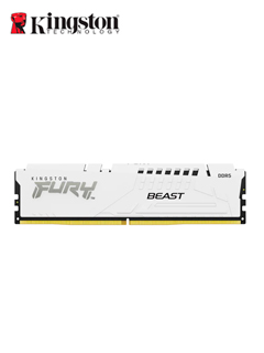 MEMORIA DIMM KINGSTON FURY BEAST WHITE EXPO, 16GBDDR5-5200MHZ PC5-41600, CL36, 1.25V