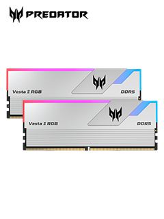 MEMORIA U-DIMM PREDATOR VESTA II RGB, 32GB (2X16GB) DDR5-7200MHZ, PC5-57600, CL34, 1.