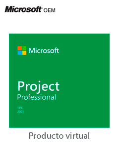 LICENCIAMIENTO VIRTUAL (ESD) MICROSOFT PROJECT PRO 2021 WIN ALL LNG PKCOMPRA DE 