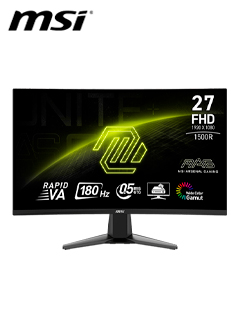 MONITOR CURVO GAMING MSI MAG-27C6F, 27 FHD RAPIDVA, 180 HZ, 0.5 MS, HDMI, DPEST