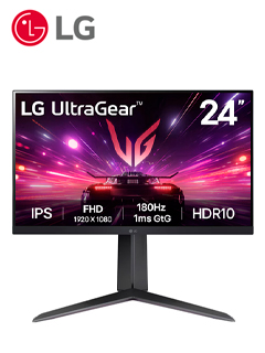 MONITOR GAMER LG 24 ULTRAGEAR PLANO FHD IPS (1920X1080) HDMI/DP/HP-OUTTASA DE R