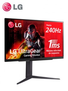 MONITOR GAMER LG 27GR83Q-B, 27 QHD IPS (2560X1440) 240HZ, HDMI X2, DP, HP-OUT, USB 3