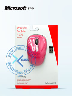 MOUSE ÓPTICO INALÁMBRICO MICROSOFT MOBILE 3500, 1000 DPI, ROSADO, BLUETRACK.RECE