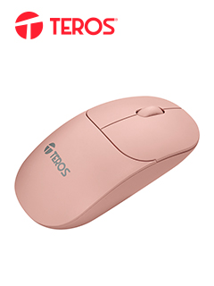 MOUSE Ã³PTICO INALÃ¡MBRICO TEROS TE1218S, COLOR ROSADO, 1000 DPI, RECEPTOR USB.3 B