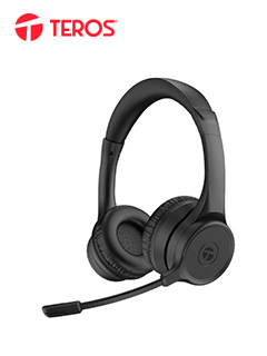 AUDÍFONO INALÁMBRICO TEROS (HEADSET), NEGRO