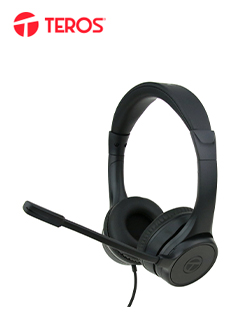 AUDÍFONO TEROS (HEADSET), NEGRO