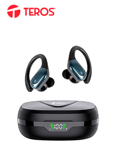 AUDÍFONOS TEROS TE-80710N, BLUETOOTH, TWS, NEGRO