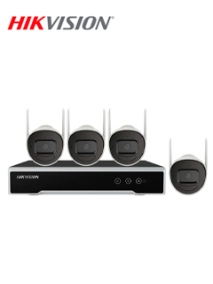 KIT DE MONITOREO HIKVISION (1 NVR WI-FI DE 4 CANALES + 4 CAMARAS WI-FI DE 2 MP).