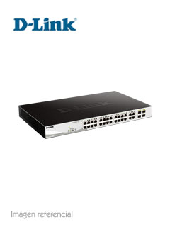 SWITCH D-LINK DGS-1210-28MP, CAPA L2, 24 RJ-45 GBE, POE, 4 PUERTOS GBE/SFP.CAPAC