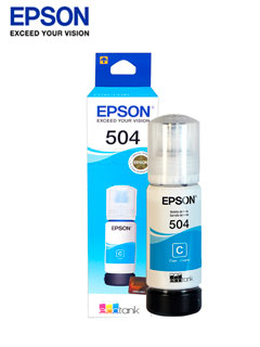 BOTELLA DE TINTA EPSON T504220-AL, COLOR CYAN, CONTENIDO 70ML.PARA IMPRESORAS EP