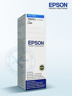 BOTELLA DE TINTA EPSON T664220, COLOR CYAN, CONTENIDO 70ML, PARA IMPRESORAS EPSON L20