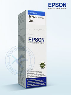 BOTELLA DE TINTA EPSON 673 (T673220), COLOR CIAN, CONTENIDO 70 ML, PARA IMPRESORA L80