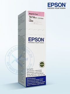 BOTELLA DE TINTA EPSON 673 (T673620), COLOR MAGENTA CLARO, CONTENIDO 70 ML, PARA IMPR