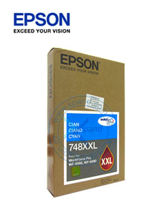 EPSON T748XXL CARTUCHO DE TINTA COLOR CYAN DURABRITE PRO DE ALTA CAPACIDAD EXTRA.