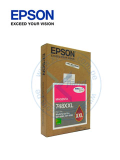 CARTUCHO DE TINTA EPSON 748XXL, MAGENTA, ALTO RENDIMIENTO, PARA EPSON WORKFORCE PRO.