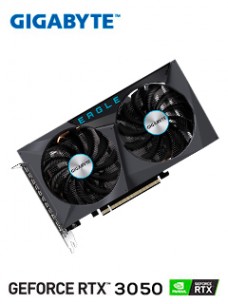 TARJETA DE VIDEO GIGABYTE NVIDIA GEFORCE RTX 3050EAGLE OC 8G, 8GB GDDR6, PCI-E 4.0